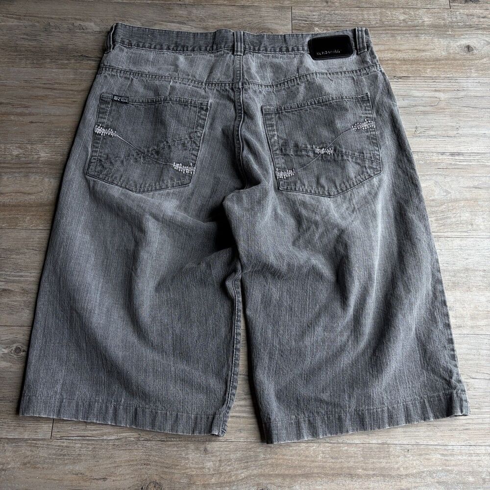 Ecko Unltd Shorts Mens 36 Black Denim Jeans Baggy Skater Y2K Hip Hop Rap